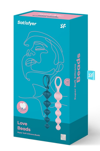 Satisfyer Love Beads Silicone - анальные цепочки, 20.5х3.7 см (разноцветный)