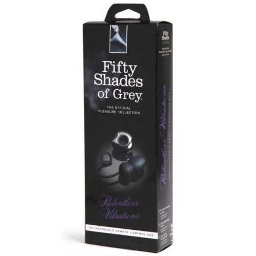 Relentless Vibration 2019 Fifty Shades of Grey виброяйцо с пультом 7.6х3.2 см (черный)
