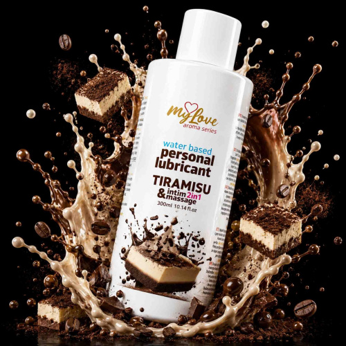 2в1 лубрикант и массажный гель - MyLove Aroma Series Intim&Massage Tiramisu, 300 мл