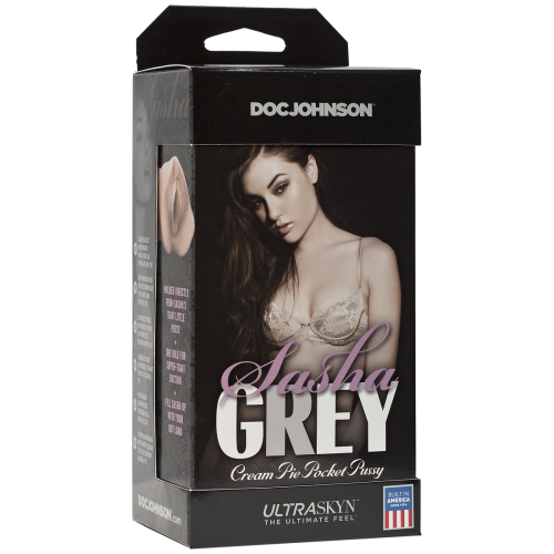 Doc Johnson Sasha Grey Ultraskyn Cream Pie Pocket - Мастурбатор вагина, копия Саши Грей, 20х6.5 см