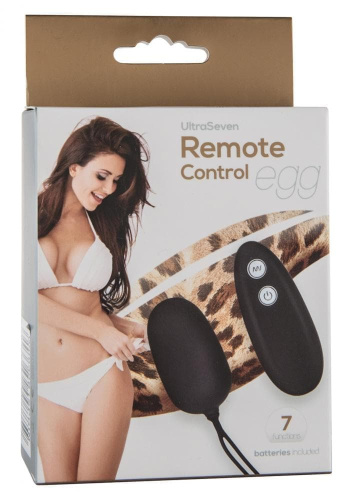 Виброяйцо с дистанционным управлением Remote Control Vibr. Egg 7f  (черный)