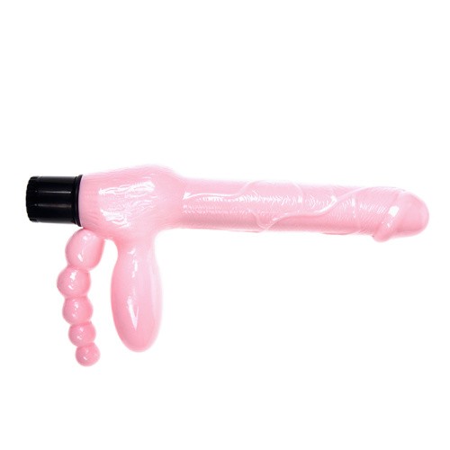 Baile Super Straples Dildo With Anal Plug - Женский безремневой страпон, 24.8х3.5 см