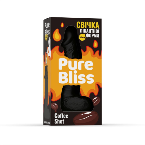 Свеча член с ароматом кофе Pure Bliss Black Coffee Shot, 18 см