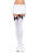 Leg Avenue Nylon Thigh Highs With Bow - чулки с бантиком (черный с фукси) Leg Avenue Nylon Thigh Highs With Bow - чулки с бантиком (черный с фукси)