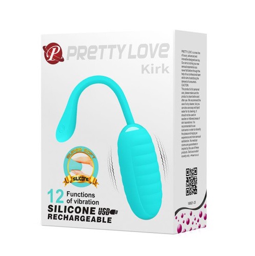 Pretty Love Kirk Vibrating Egg Mint - Виброяйцо, 8х3,5 см (бирюзовый)