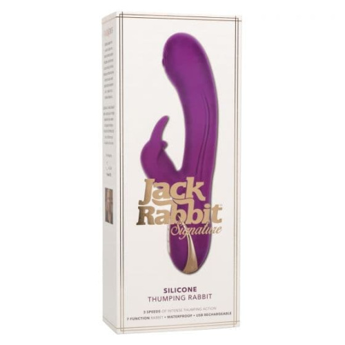 CalExotic Jack Rabbit Signature Silicone Thumping Rabbit - вибратор кролик, 12.8х4.5 см
