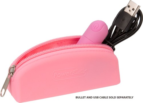 PowerBullet - Silicone Zippered Bag Pink - сумка для зберігання секс-іграшок (рожевий) - купити в Києві, Україні