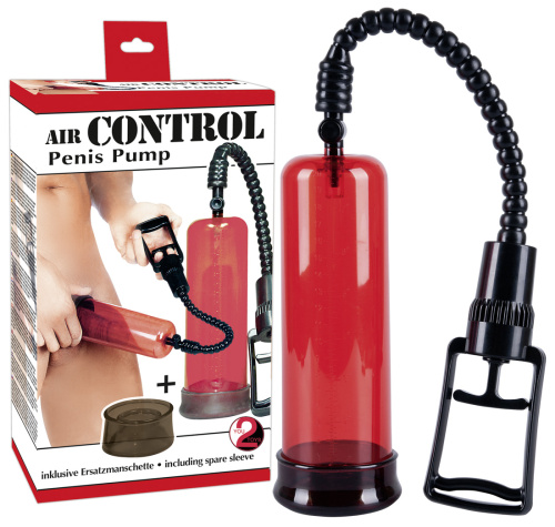 You2Toys Air Control Penis Pump - Вакуумная помпа для увеличения члена, 22х6.5 см