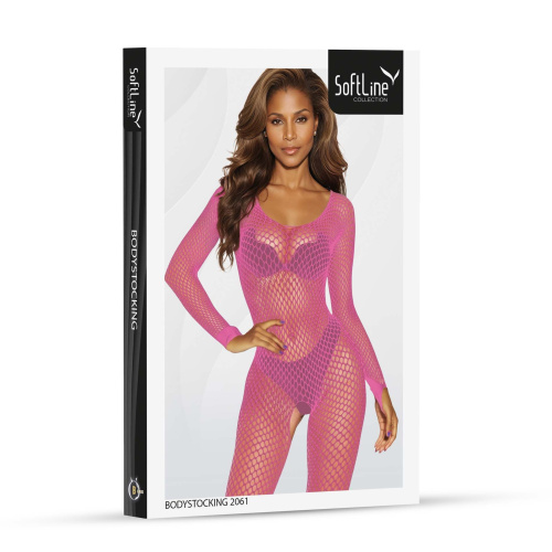 Бодистокинг SoftLin Bodystocking 2061, pink - One Size
