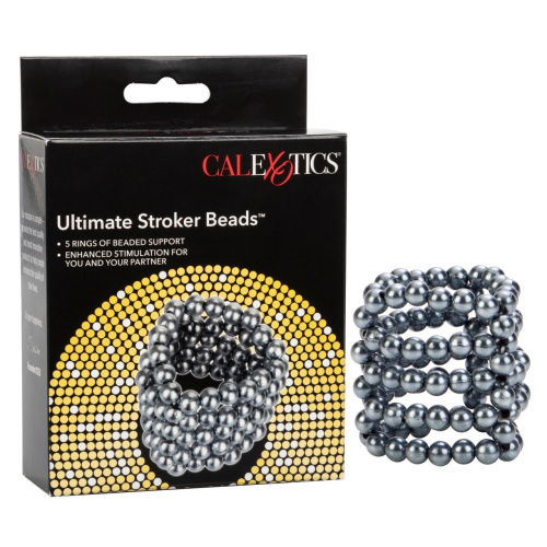 California Exotic Novelties Ultimate Stroker Beads - Насадка на член из бусин, 3.8х3.8 см (серебристый)