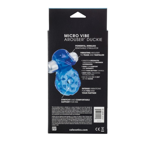CalExotics Micro Vibe Arouser Duckie - виброкольцо, 7х1 см (синий)