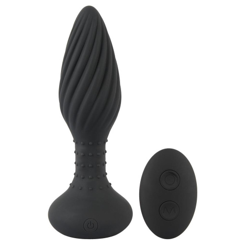 Orion Anos Finest Butt Plug Wear - анальная пробка с вибрацией и дистанцционным управлением, 15х4.2 см (чёрный)