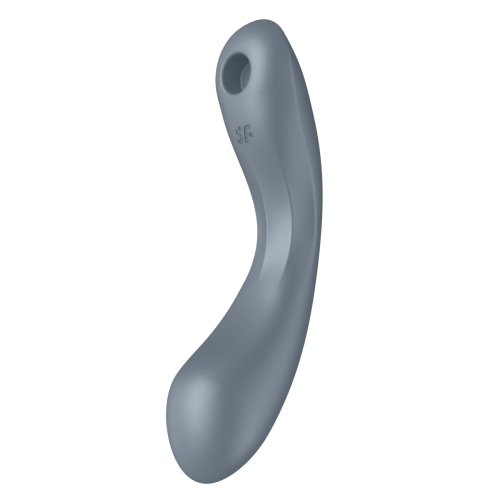 Satisfyer Curvy Trinity 1 - Вакуумный стимулятор + вибратор точки G, 17.5х3.9 см (серый)