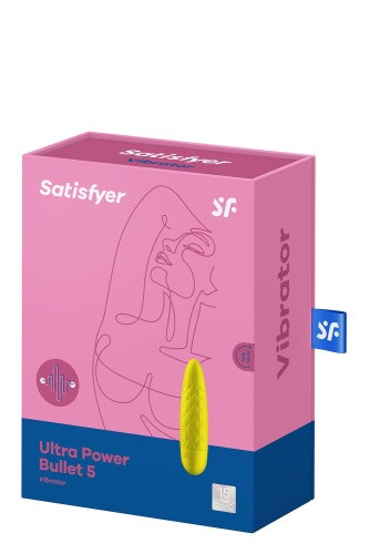 Satisfyer Ultra Power Bullet 5 Yellow вибропуля, вибратор для клитора, 9.6х2.6 см (желтый)