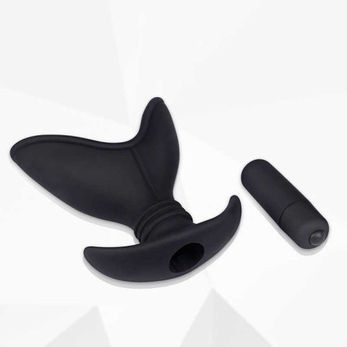LoveToy - Anal Indulgence Collection Booty Blaster - Анальная пробка с вибрацией, 11.4х7.4 см (чёрный)