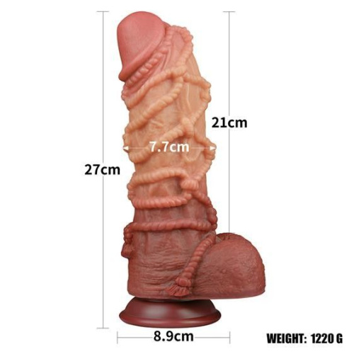 Фалоімітатор Dual-Layered Silicone Cock With Rope 10.5