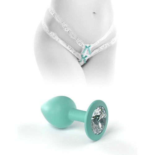 Hook up Crothless Secret Gem - Анальная пробка с трусиками, XL-2XL, 7.1х3.3 см