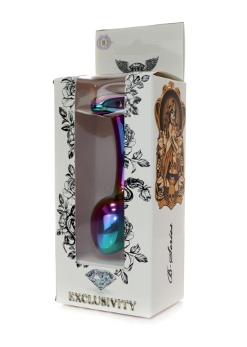 Анальная пробка B-Series Jewellery Multicolour Curved Plug, M