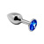 Alive Mini Metal Butt Plug - Анальна пробка - M, 8х3.4 см (синя) - купити в Києві, Україні