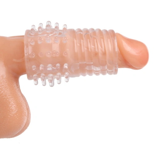 Size Matters Textured Clear Girth Enhancer - Насадка на пенис, 10 см (прозрачный)