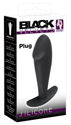 Orion Black Velvets Butt Plug - Анальная пробка в форме пениса, 10х3 см (черный)