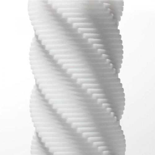 Tenga 3D Spiral - мастурбатор из антибактериального эластомера с серебром, 11.6х4.8 см (белый)