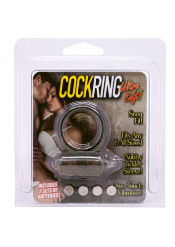 Seven Creations VIibrating Cockring Silicon - виброкольцо, 5х3 см (прозрачный)