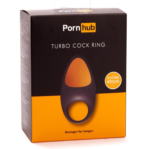 Pornhub Turbo Cock Ring - мощное виброкольцо, 10.5х3 см (черный)