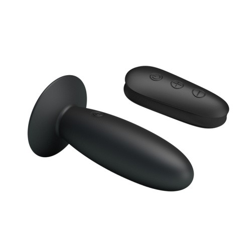 LyBaile Mr Play Super-Smooth Vibrating Butt Plug анальная вибропробка с дистанционным управлением, 11х3.3 см