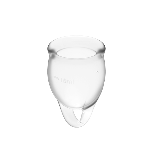 Satisfyer Feel Confident Menstrual Cup - Менструальные чаши, 15 и 20 мл (прозрачные)