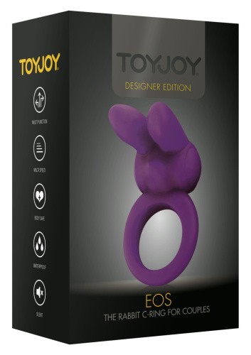 Toy Joy Eos The Rabbit C-Ring - виброкольцо, 8х3.5 см (фиолетовый)