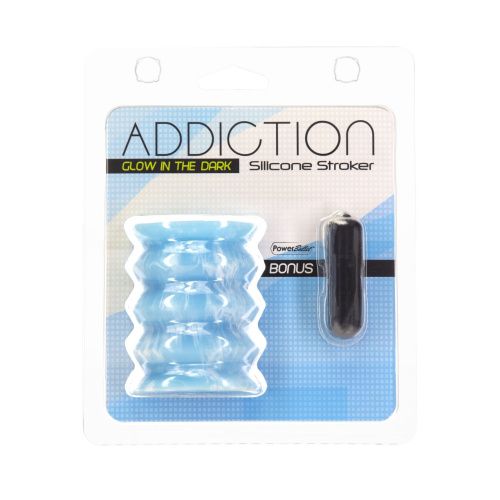 Мастурбатор ADDICTION Silicone Reversible Stroker світиться в темряві + віброкуля в подарунок - купити в Україні | Секс шоп SEX-SHOP.ua