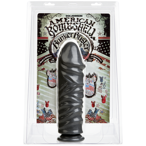 Doc Johnson American Bombshell Bunker Buster Gun Metal, фаллоимитатор для фистинга, 24.6х8.1 см