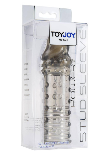 Toy Joy Power Stud Sleeve - удлиняющая насадка на член, +5 см (серый)