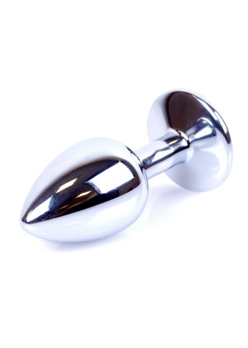Jewellery Silver Plug Clear - Анальна пробка із кристалом, 7х2.7 см (прозорий) - купити в Києві, Україні