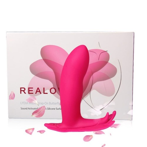 Realov Lydia I Smart Butterfly Vibe  App Control - Стимулятор для клитора  с управление со смартфона, 8.2х2.7 см (розовый)