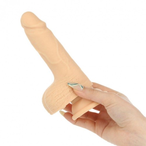 Bms Factory Naked Addiction 6.5" Thrusting Dong With Remote - Вибратор с пульсацией, 16.5х3.4 см