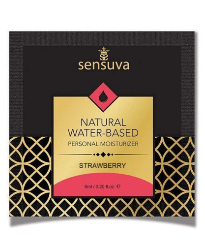 Пробник Sensuva Natural Water-Based Strawberry, 6 мл (клубника)