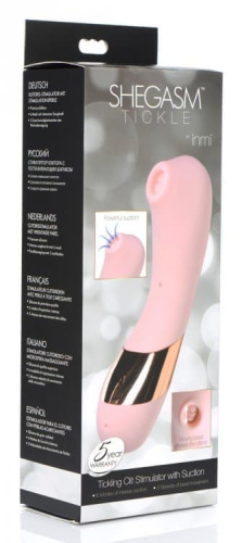 Shegasm Tickle Tickling Clit Stimulator with Suction - стимулятор клитора, 17,1х4,4 см