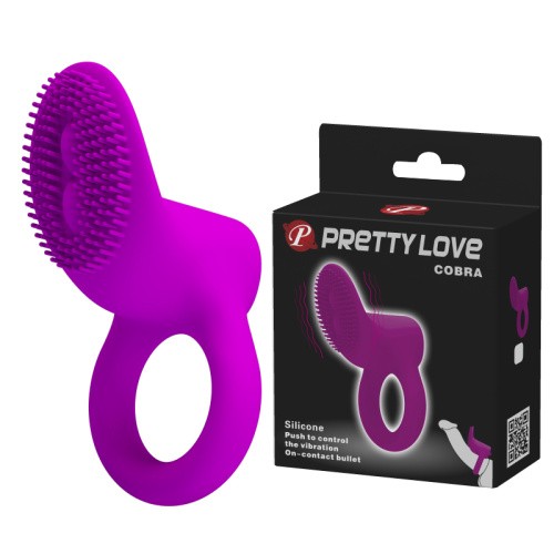Pretty Love Cobra Penis Ring Vibrating Purple - Віброкільце, 7,6 см (фіолетовий) - купити в Києві, Україні