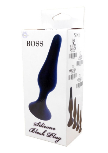 Boss Silicone Plug Black Extra Large Анальна пробка, 15,5 см (чорний) - купити в Києві, Україні