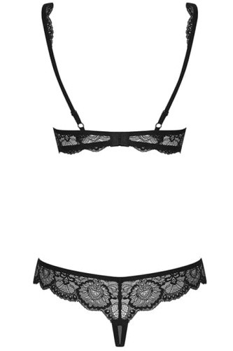 Obsessive 853-SET-1 set - кружевной эротический комплект, L/XL (чёрный)