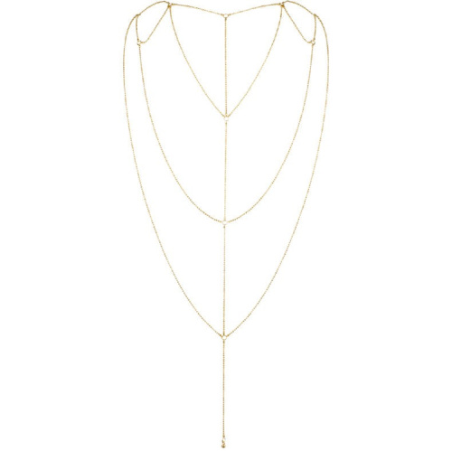 Bijoux Indiscrets Magnifique Back and Cleavage Chain - Цепочка для спины, (золотистый)