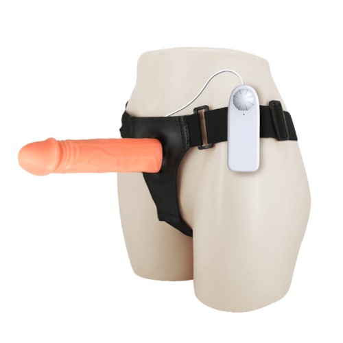 Baile Jessica Strap On Flesh - Страпон з вібрацією, 15.5х4 см - купити в Києві, Україні