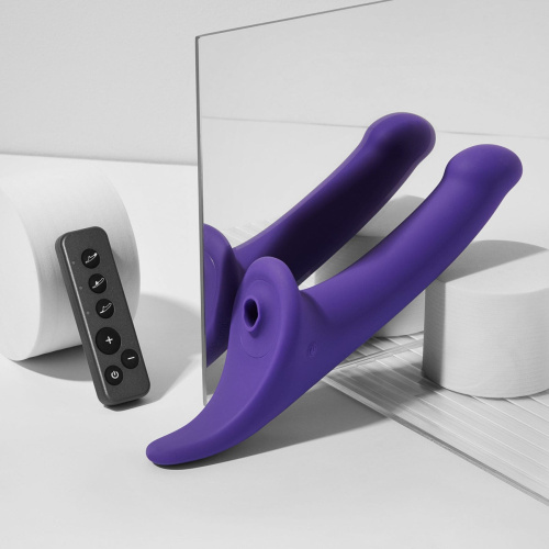 Вибронасадка для страпона с вакуумной стимуляцией Strap-On-Me Multi Orgasm Dildo, M