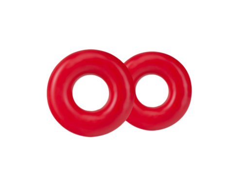 STAY HARD Donut RINGS OVERSIZED - Набор эрекционных колец, 2 шт (красный)