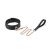 Ошейник с поводком Liebe Seele Black Organosilicon Collar with Leash, экокожа