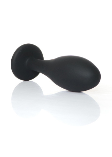Анальная пробка с камнем B-Series Jewellery Silicone Black Plug, M