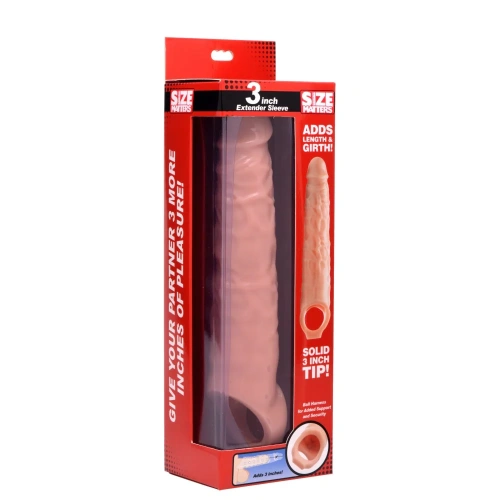 Size Matters 3 Inch Extender Sleeve Flesh - Насадка на пенис, 27,3 см (телесный)