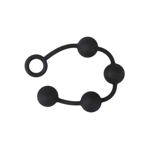 Black Mont P Storm Beads L - силиконовые анальные шарики, 49х4.9 см (черный)